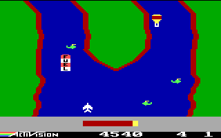 River Raid IBM PCjr screenshot