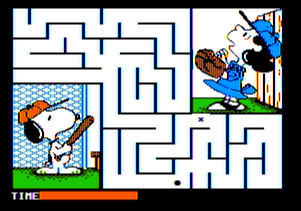 Apple II version of Peanuts Maze Marathon