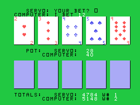 Draw Poker for the TI-99/4