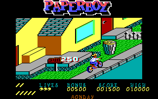 Tandy 1000 version of Paperboy