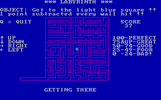 IBM PC version of Labyrinth