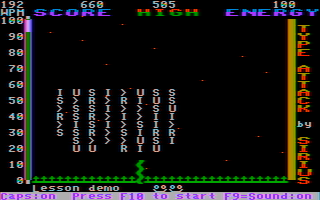 IBM PC version of Type Attack