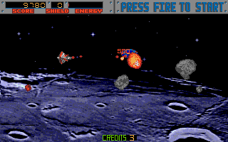 Amiga version of Blasteroids