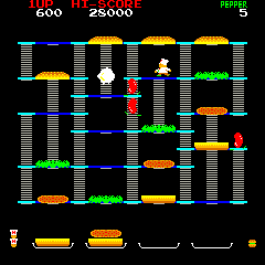 Arcade version of BurgerTime