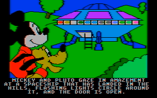 IBM PC version of Mickey's Space Adventure