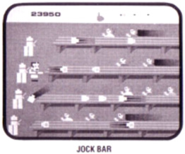 Tapper gameplay illustration of the Jock Bar