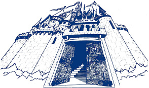 Think Quick castle entrance illustration