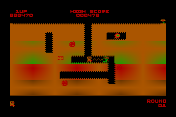 Dig Dug actual CGA color palette