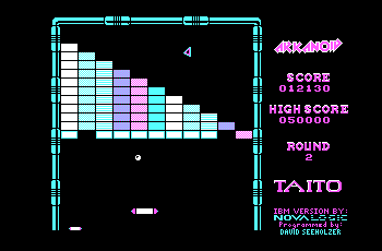 Arkanoid CGA graphics with RGB monitor