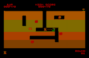 Dig Dug canonical CGA colors