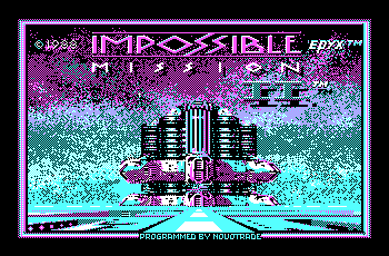 Impossible Mission II title screen with CGA RGB monitor