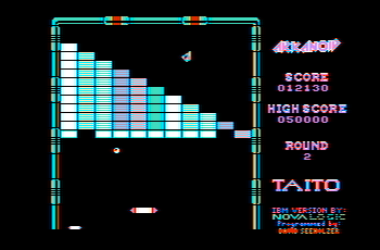 Arkanoid CGA graphics with composite monitor