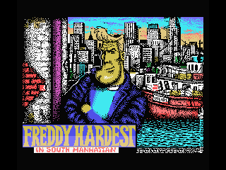 Freddy Hardest in South Manhattan MSX loading screen