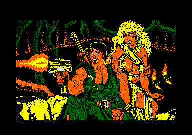 Jungle Warrior Amstrad CPC loading screen