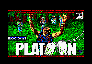 Platoon Amstrad CPC loading screen