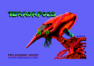 Terrorpods Amstrad CPC loading screen