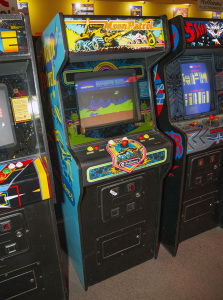 Moon Patrol arcade cabinet