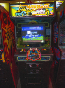 Moon Patrol arcade cabinet