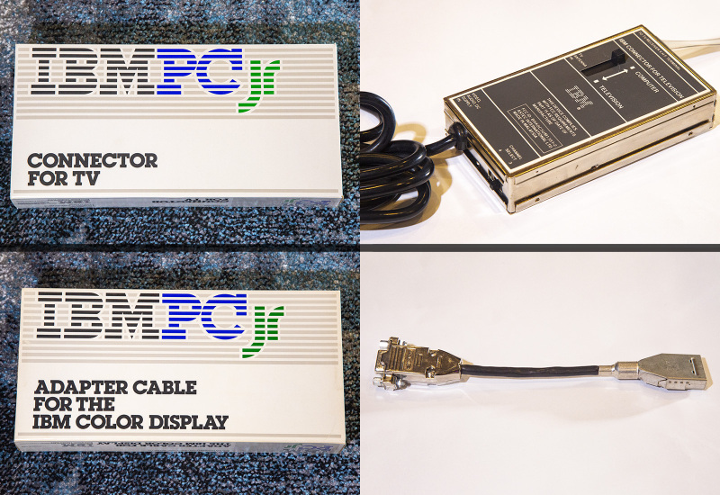 IBM PCjr T.V. adapter and RGB monitor adapter