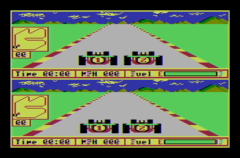 Pitstop II gameplay on composite monitor